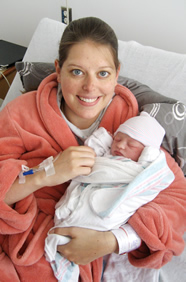 Riley with mom