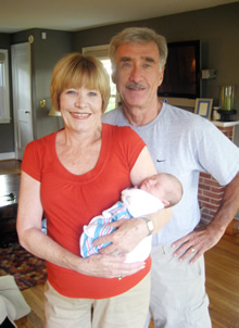 Grandpa and Nanna Nelson with Riley Jack