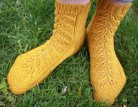 Gold Leaf Socks pattern