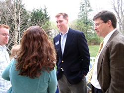 Greg chats with voters