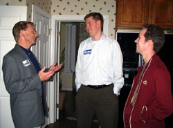 Greg chats with voters