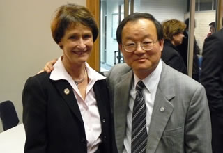 Ilryong with Board Chairman Sharon Bulova