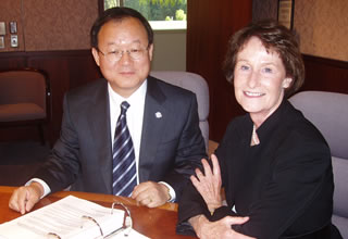 Ilryong with Board Chairman Sharon Bulova
