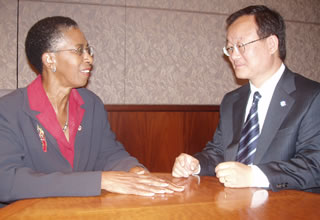 Ilryong with Supervisor Cathy Hudgins